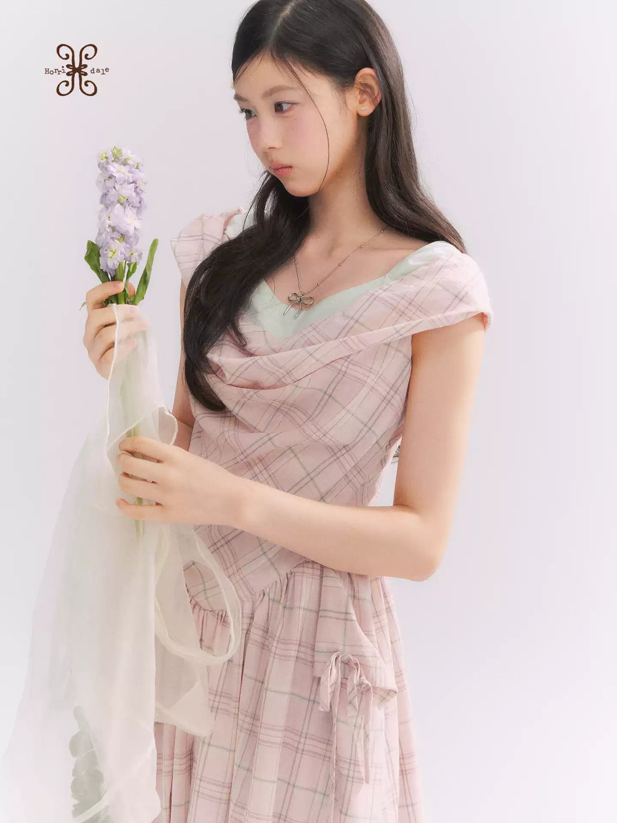 “Heartfelt Rendezvous” Pink Plaid Maxi Dress