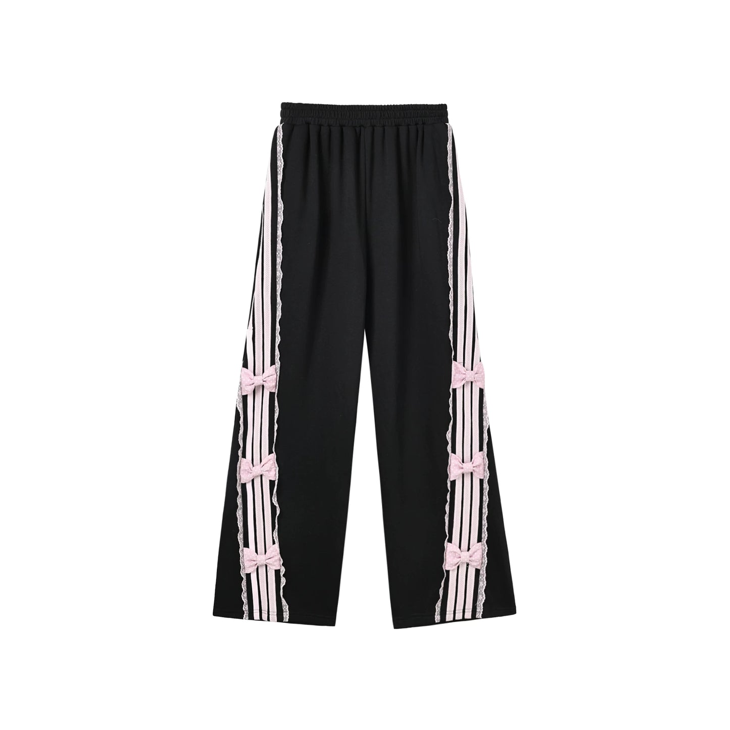 170726K "Pink Velocity" Black Athletic Collection (Track Jacket / Athletic Shorts / Bow Track Pants)