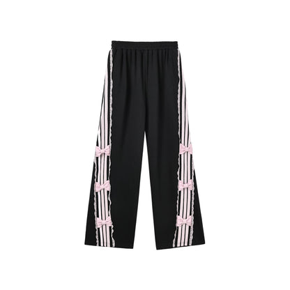 170726K "Pink Velocity" Black Athletic Collection (Track Jacket / Athletic Shorts / Bow Track Pants)