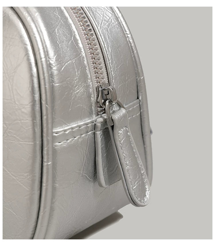 "Silver Siren" Shoulder Bag (Silver / Black / White / Pale Yellow)