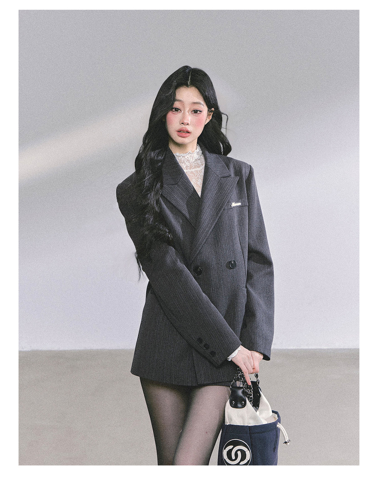 少也眼 “Miu-Inspired Intellectual Muse” French Hepburn Blazer 8978645