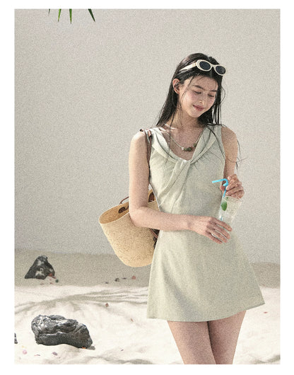 "Botanical Whisper" Sage Mist V-Neck Dress