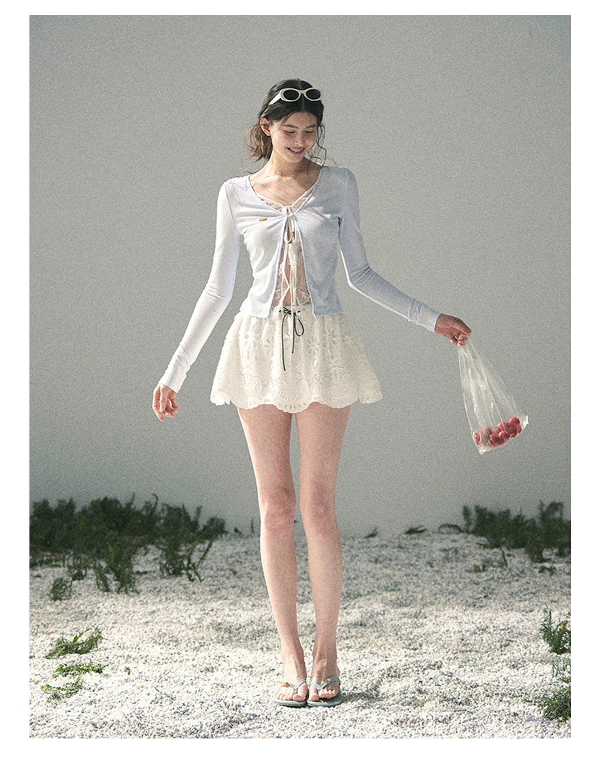“Dreams Between Seams” Baby Blue Layered Lace Top