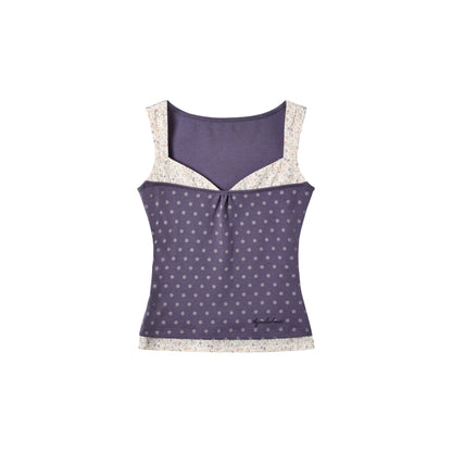 "Lavender Daydream" Layered Collection (Cami Top / Tie Cardigan / Pleated Midi Skirt / Mesh Overlay Skirt / Vintage Jeans)