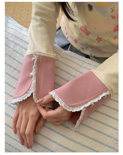 “Spring Palette Reverie” Apricot Cropped Knit Top