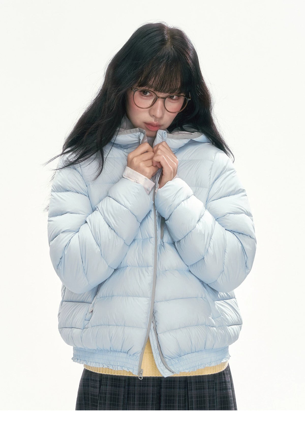 CAN - "Twilight Snow" Hooded 90% White Duck Down Puffer Jacket (Hibiscus Purple / Baby Pink / Water Blue)