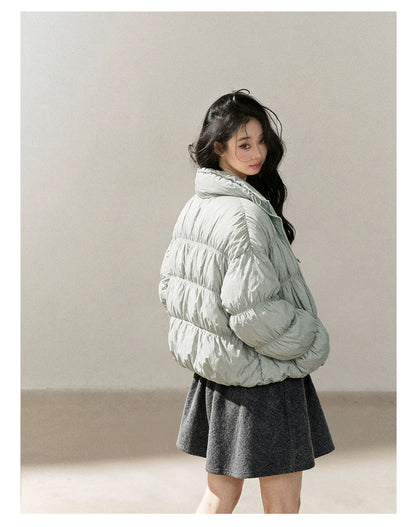 AOMALM - "Winter Traces" Dark Heather Gray Pleated A-Line Mini Skirt