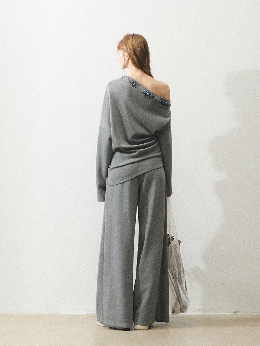 "灰调解构" The Eloise Soft Structure Silk-Cotton Suit Set
