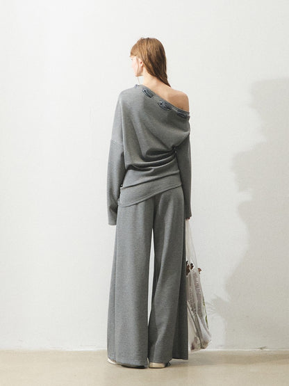 "灰调解构" The Eloise Soft Structure Silk-Cotton Suit Set