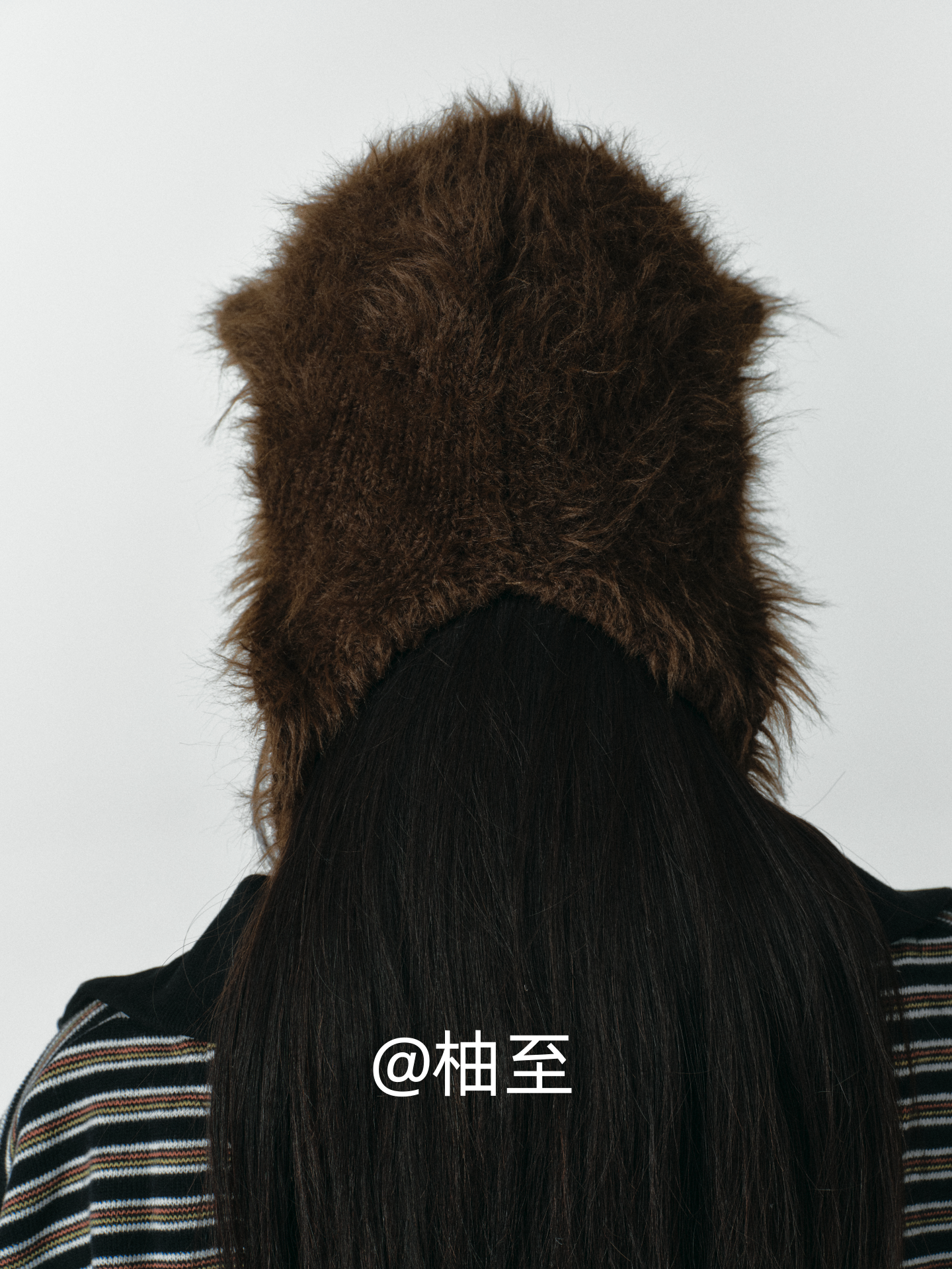 Chocolate Brown Plush Cat Ear Hat – Cozy Ear-Warmer Beanie