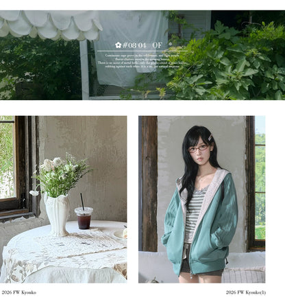 "Sage Whisper" Two-Tone Lace Cami Top (Sage Stripe / Lavender)