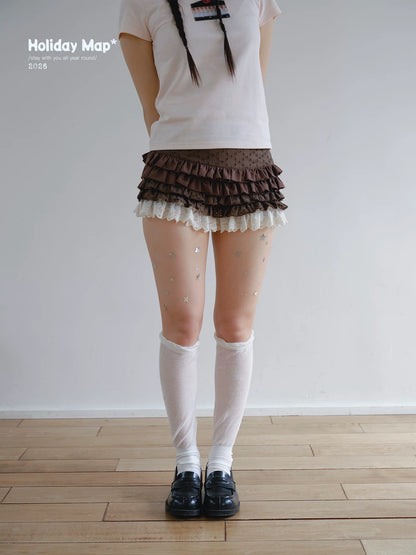 "Layer Cake" Chocolate Brown Lace Ruffle Bloomers