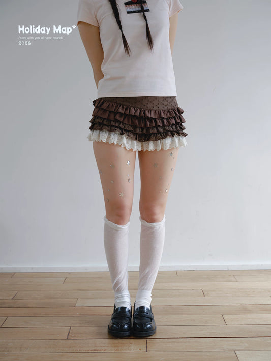 "Layer Cake" Chocolate Brown Lace Ruffle Bloomers