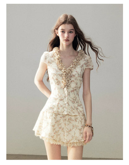 "Daisies in Your Arms" Soft Goose Yellow Chiffon Set