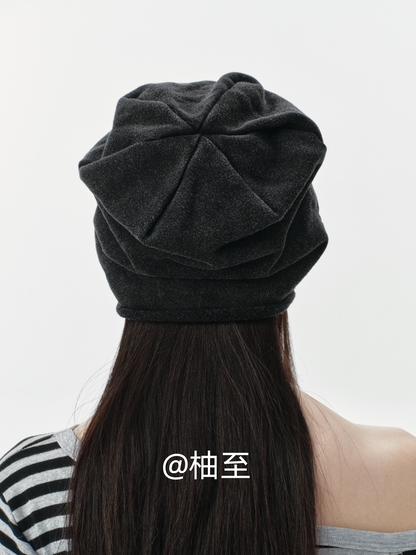 Black Star Print Slouchy Beanie – Oversized Star Head Wrap Hat