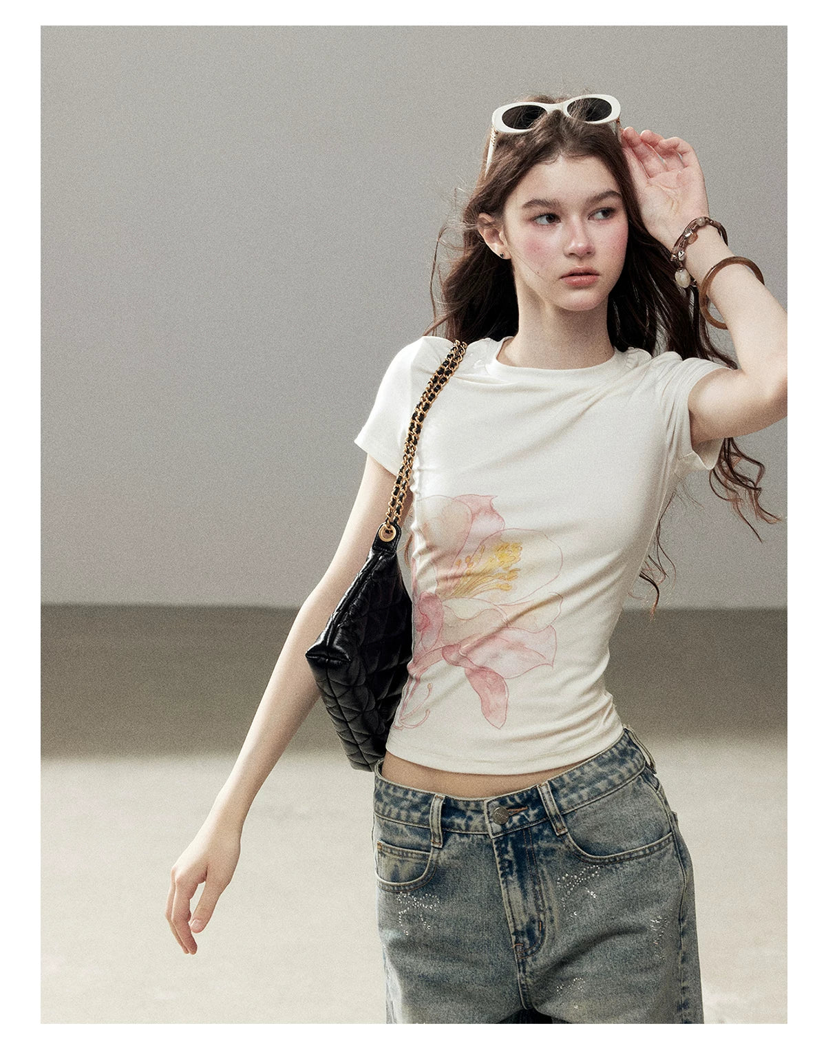 "When Secrets Bloom" Dutch Cream Fitted Baby Tee