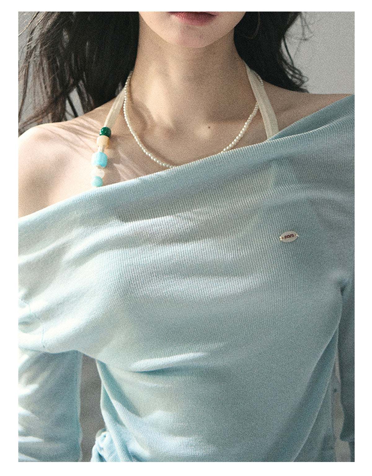 “Sugar Frost Diaries” Crystal Blue Layered Halter Top