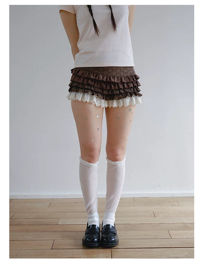 "Layer Cake" Chocolate Brown Lace Ruffle Bloomers