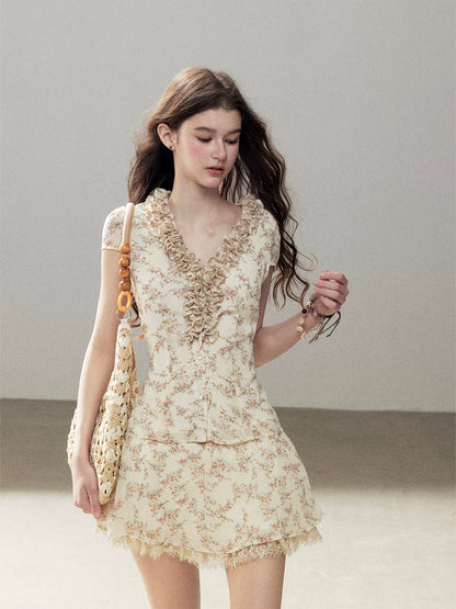 "Daisies in Your Arms" Soft Goose Yellow Chiffon Set