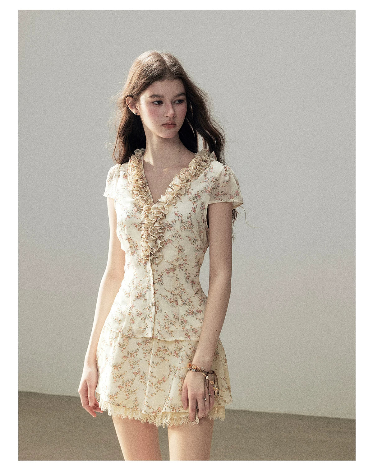 "Daisies in Your Arms" Soft Goose Yellow Chiffon Set