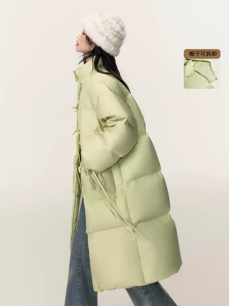 EPTISON - Vanilla Green Long White Duck Down Coat