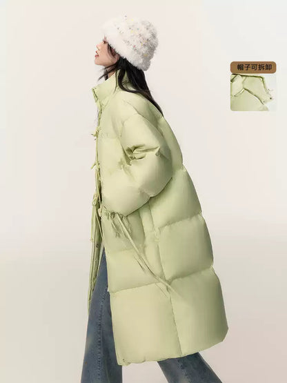 EPTISON - Vanilla Green Long White Duck Down Coat