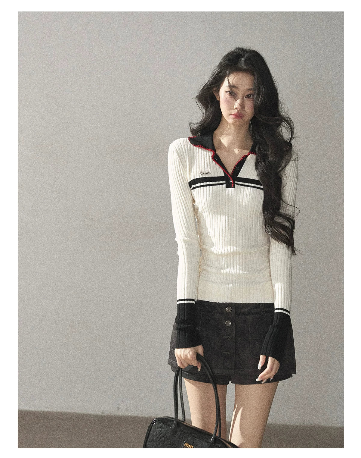 AOMALM - "Among the Oak Trees" Sophisticated Gray Faux Suede Skort
