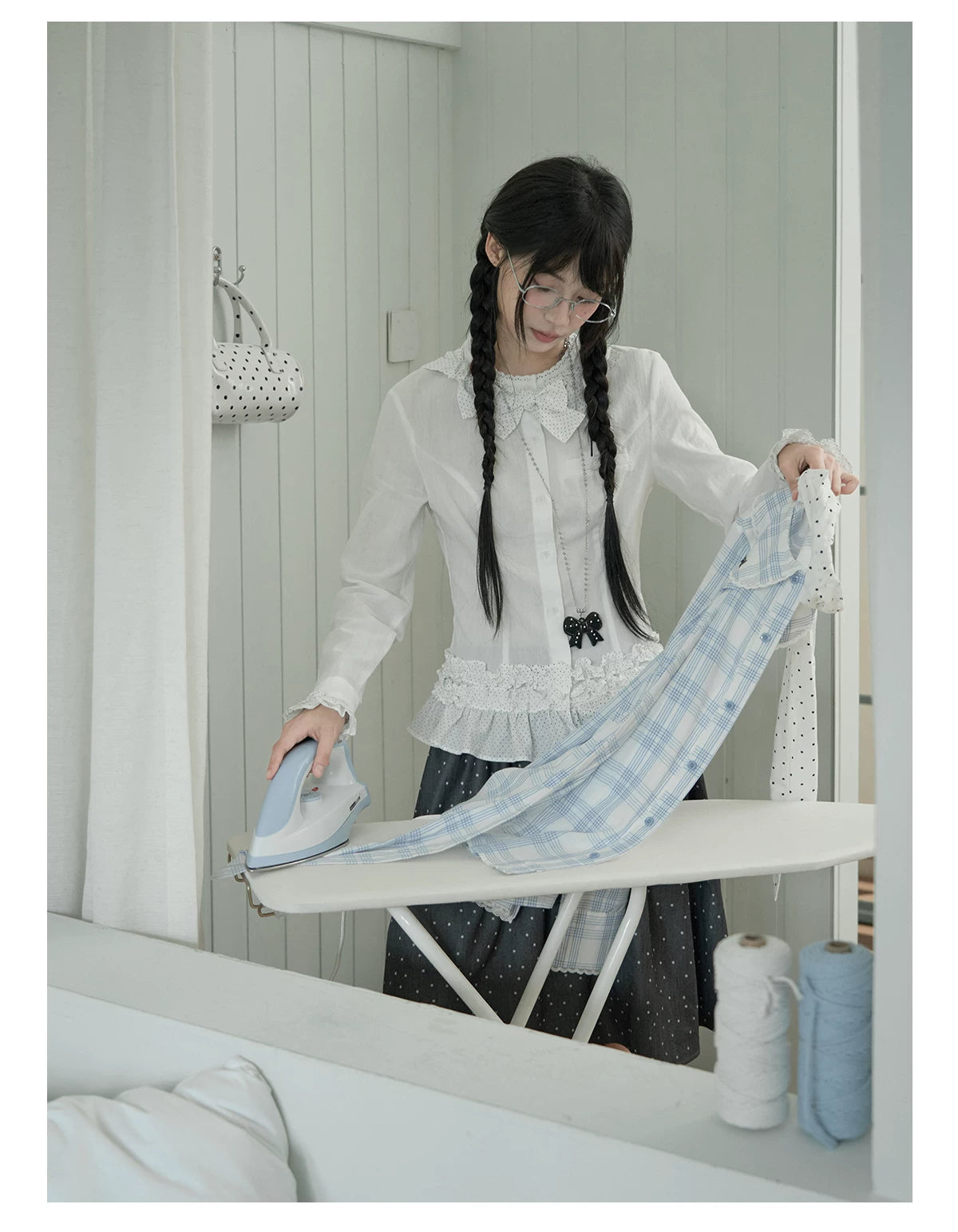 "Starlit Gap" White Blouse Collection