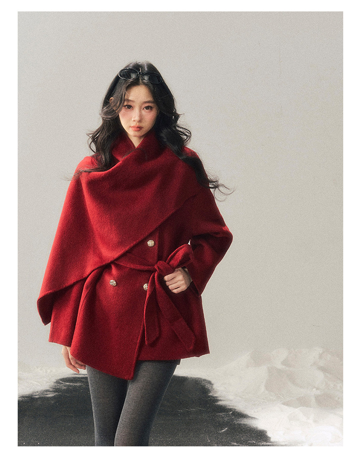 少也眼 "Winter Balsée" Hepburn-Inspired Lambswool Wool Coat