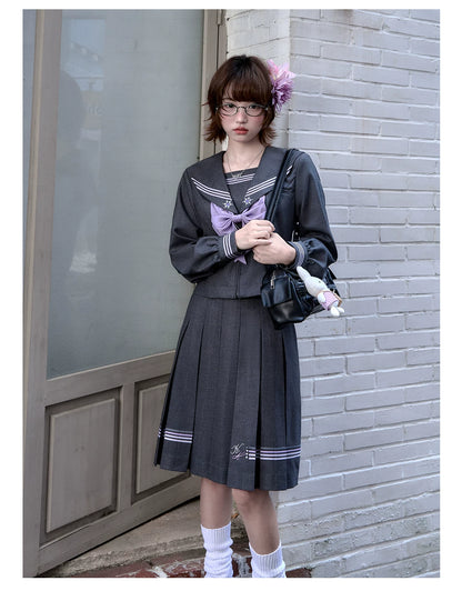 "Whispering Snow Lily" Sailor Uniform Collection (Top/ Skirt/ Ribbon Tie)