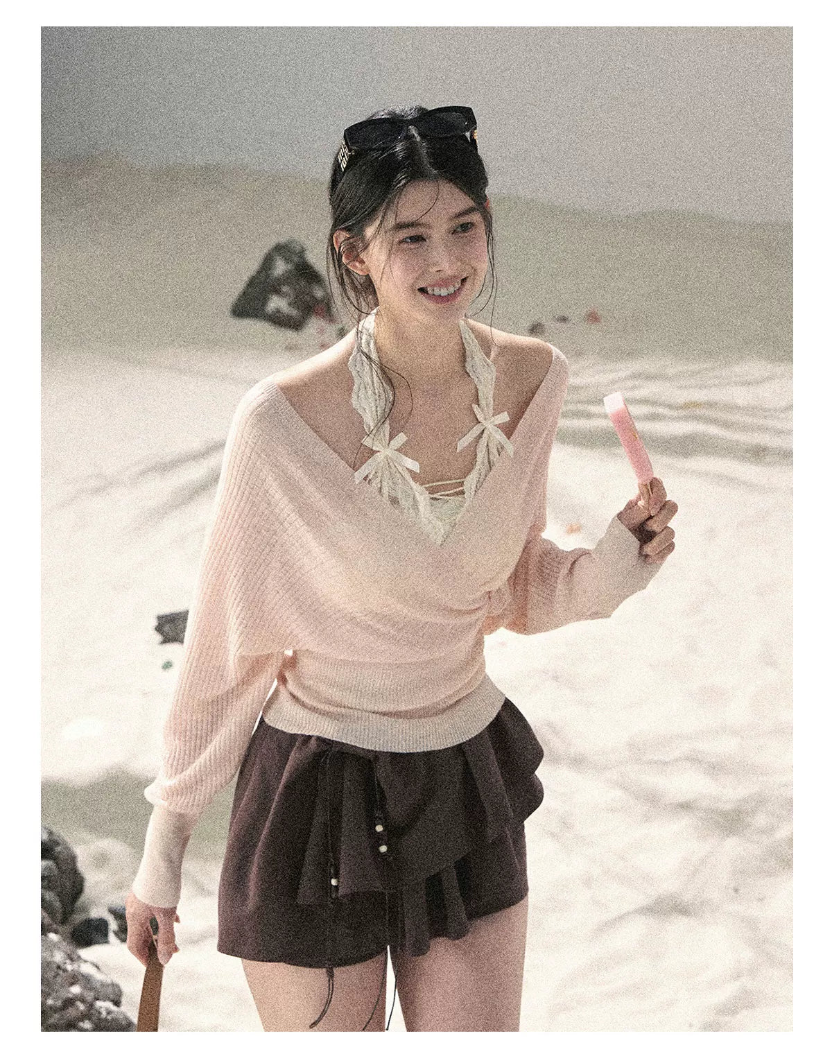 "Cool Touch Reverie" Cinnamon Pink Sun Protection Top Set 563543