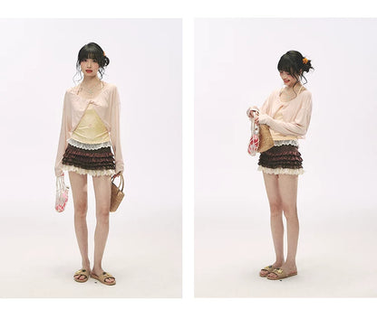 "Layer Cake" Chocolate Brown Lace Ruffle Bloomers