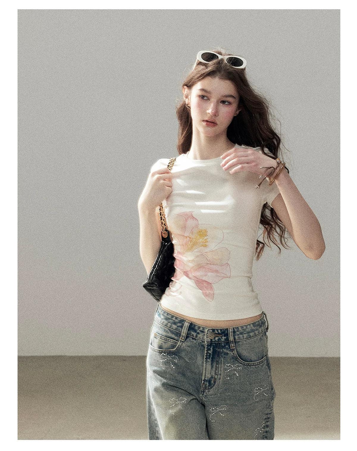 "When Secrets Bloom" Dutch Cream Fitted Baby Tee
