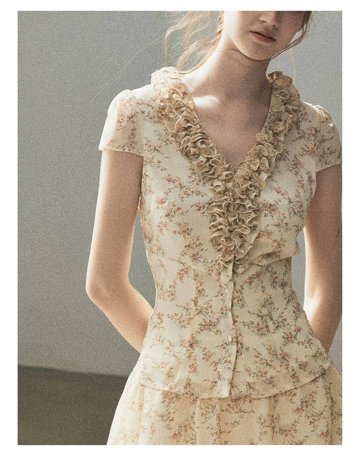 "Daisies in Your Arms" Soft Goose Yellow Chiffon Set
