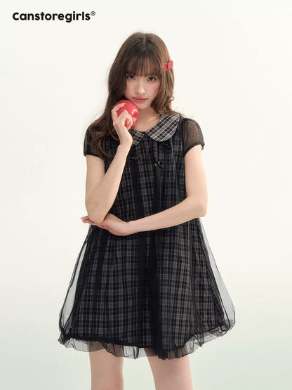 "Soft Check Reverie" Plaid Top, Skirt & Shorts Set LL2026014