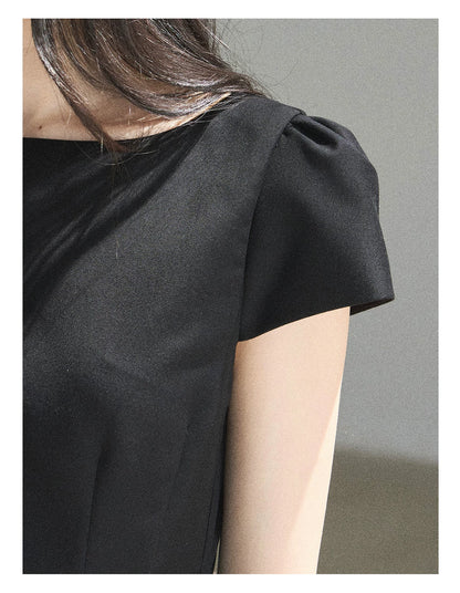"Her Black & White Poem" Elegant Contrast Two-Piece Set