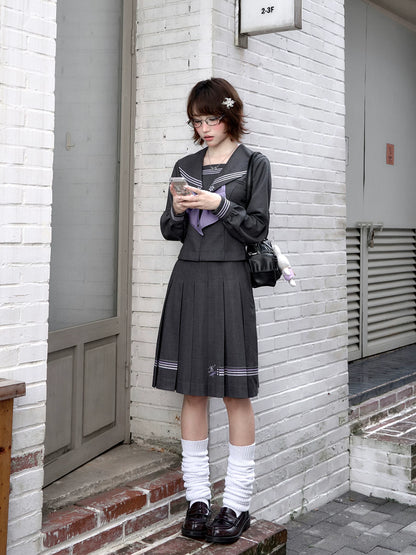 "Whispering Snow Lily" Sailor Uniform Collection (Top/ Skirt/ Ribbon Tie)