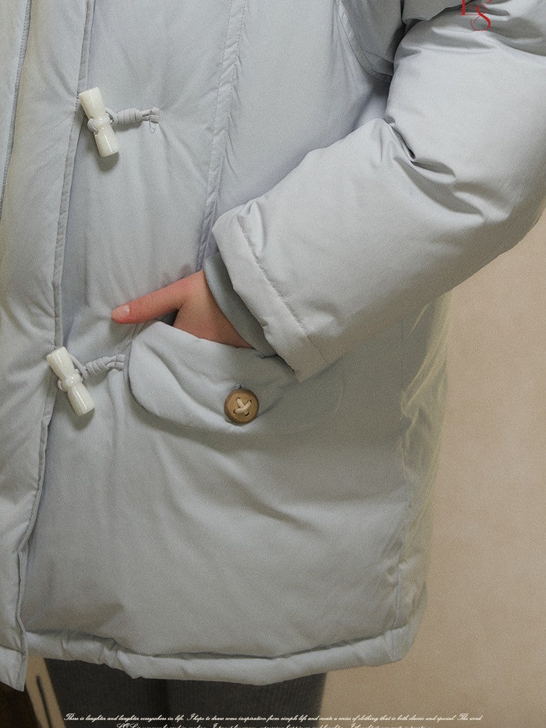 Snow Charm Ivory Toggle Down Coat 1G1101Y115XD