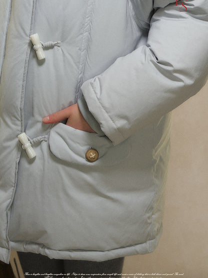 Snow Charm Ivory Toggle Down Coat 1G1101Y115XD