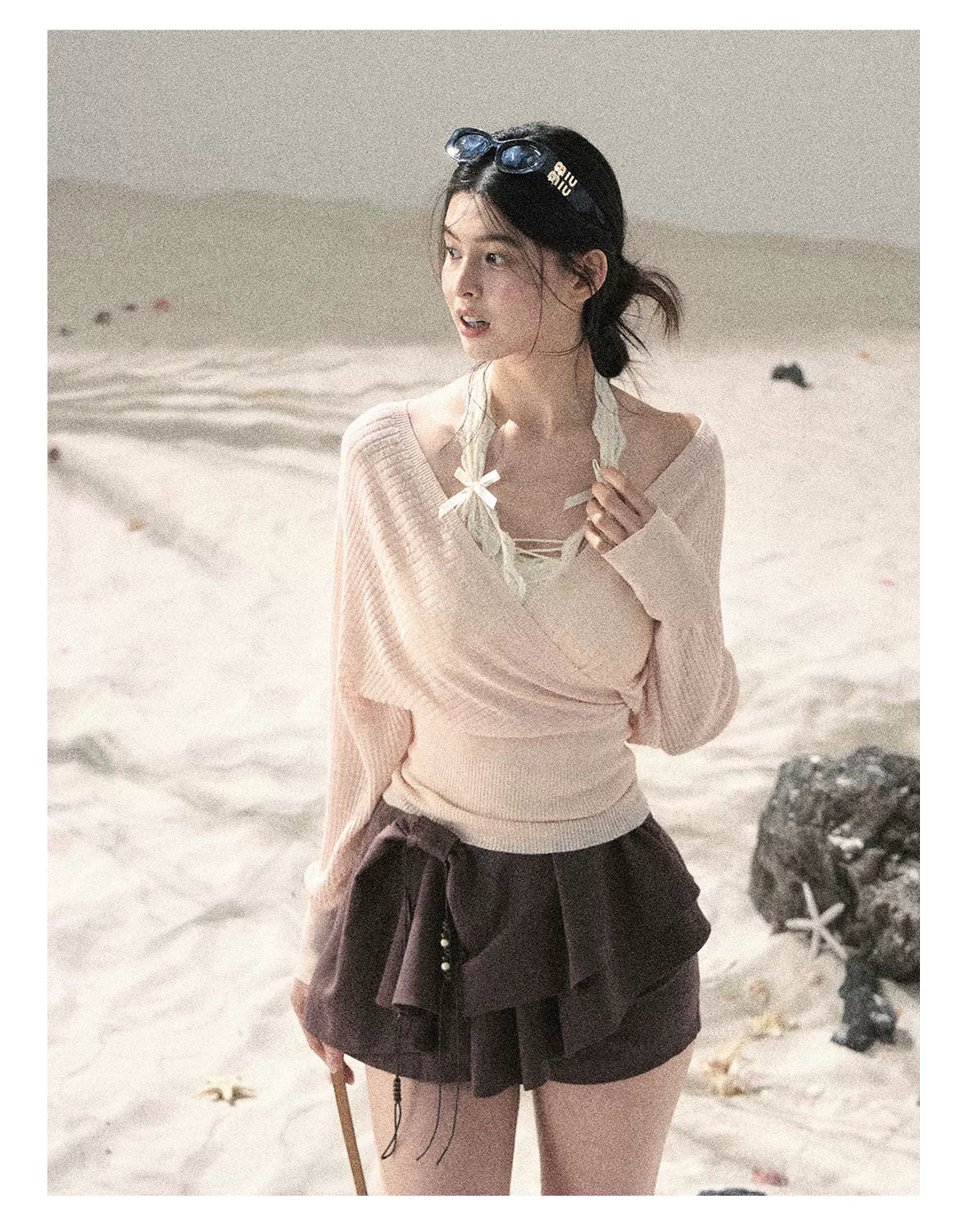 "Cool Touch Reverie" Cinnamon Pink Sun Protection Top Set 563543