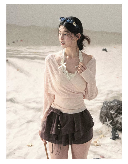 "Cool Touch Reverie" Cinnamon Pink Sun Protection Top Set 563543