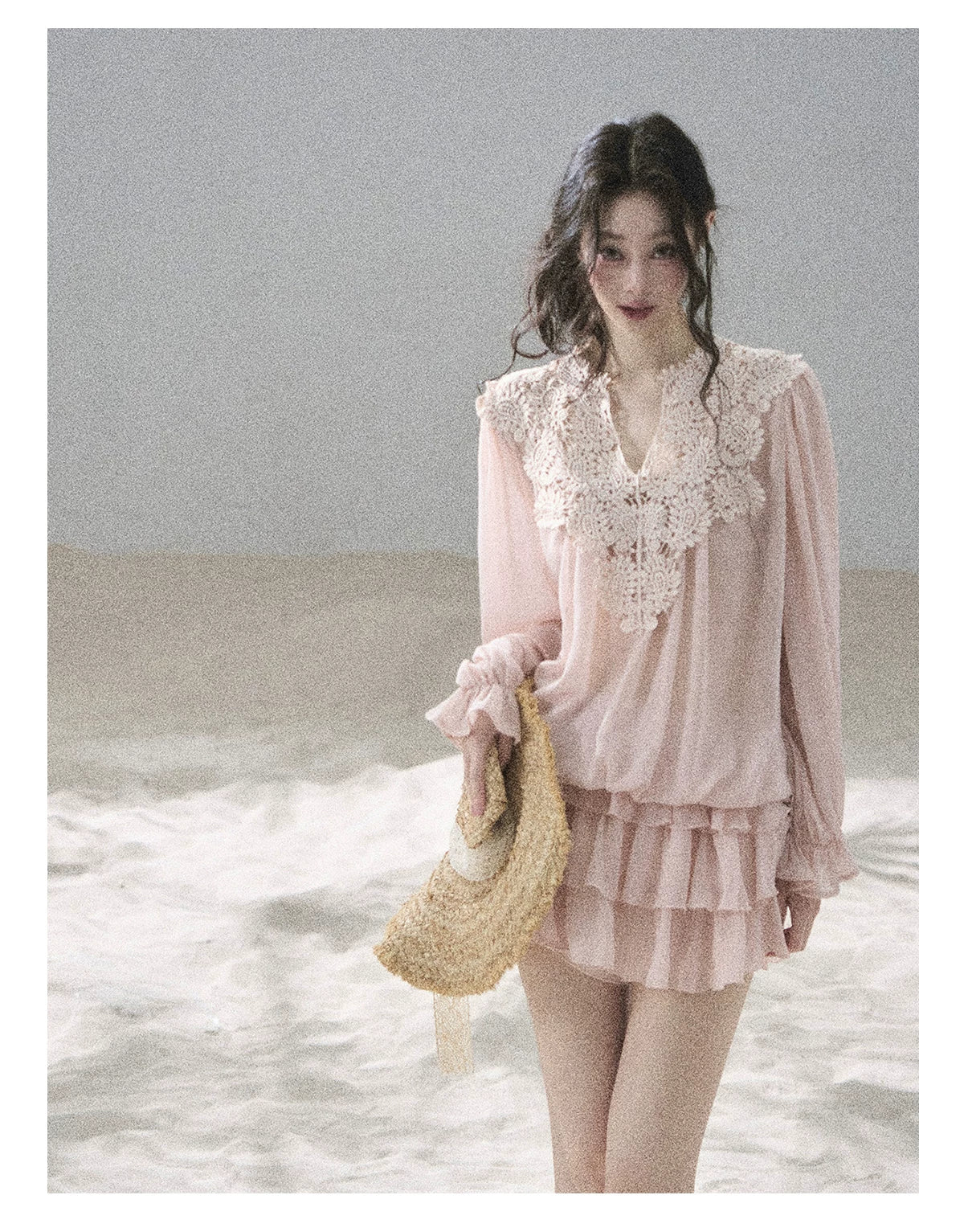 "Flowers on the Breeze" Blush Pink Top & Mini Skirt Two-Piece Set