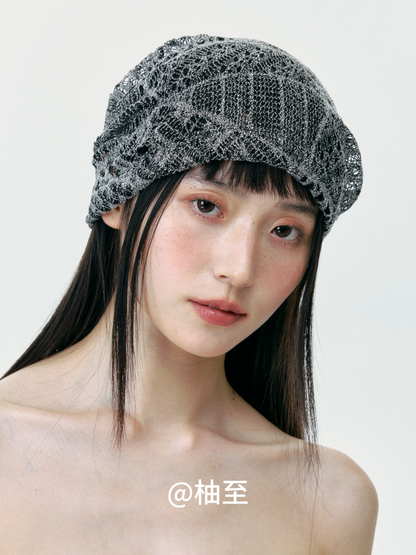 Open-Knit Mesh Beanie – Lightweight Breathable Slouchy Hat