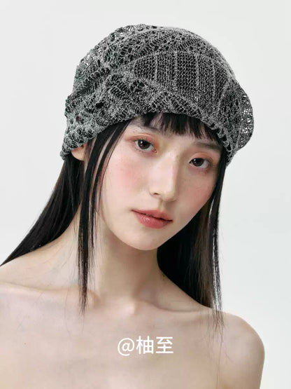 Open-Knit Mesh Beanie – Lightweight Breathable Slouchy Hat