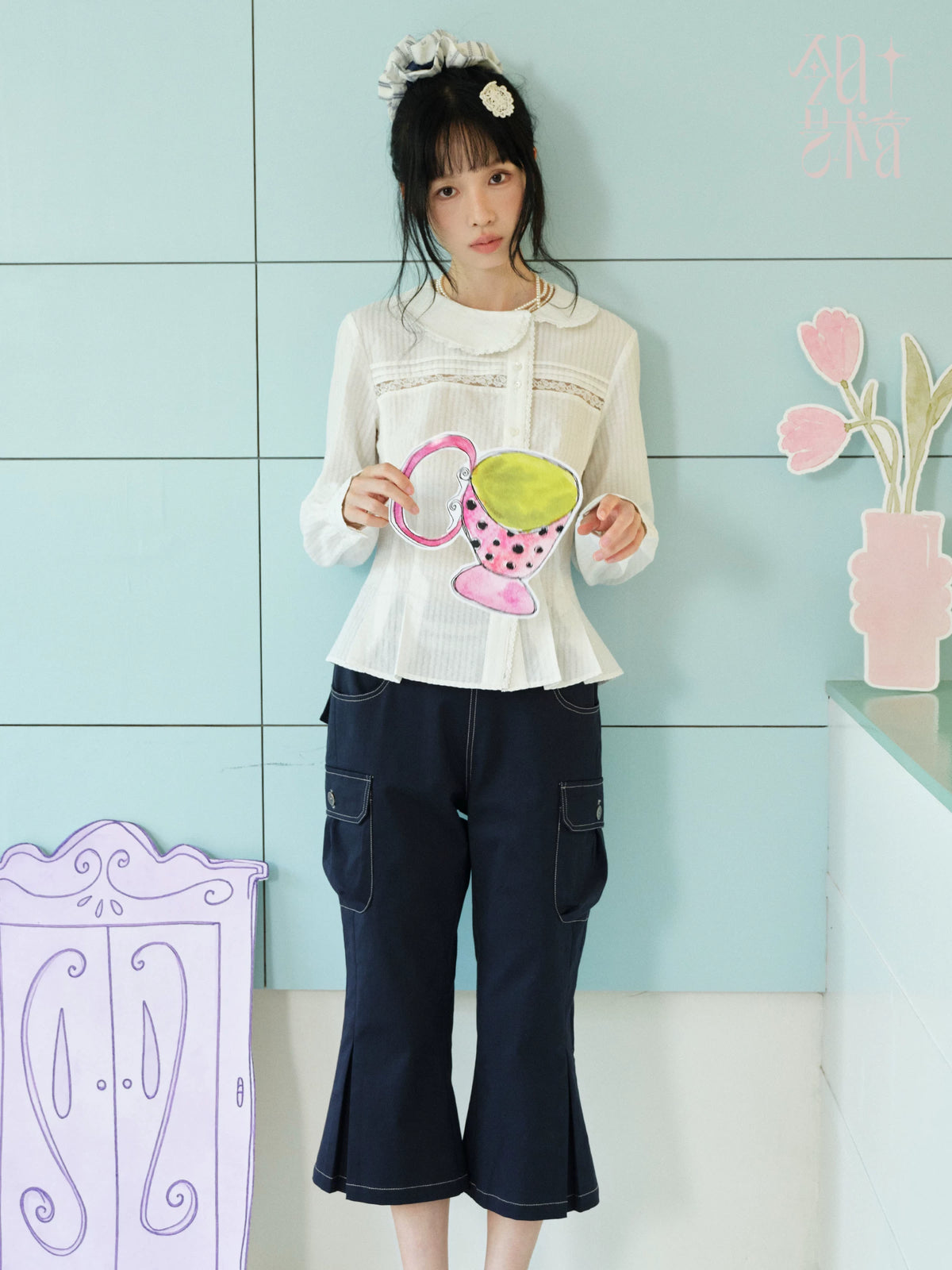 DAILY ARTIST - Navy Napoleon Utility Cropped Pants