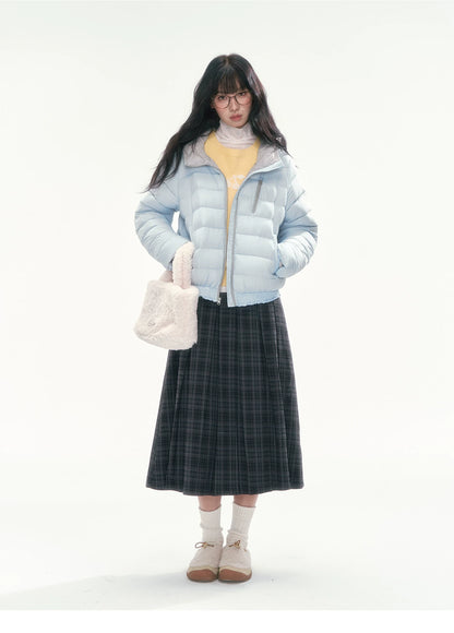 CAN - "Twilight Snow" Hooded 90% White Duck Down Puffer Jacket (Hibiscus Purple / Baby Pink / Water Blue)