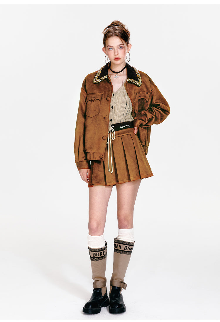 Golden Brown Two-Pieces Set