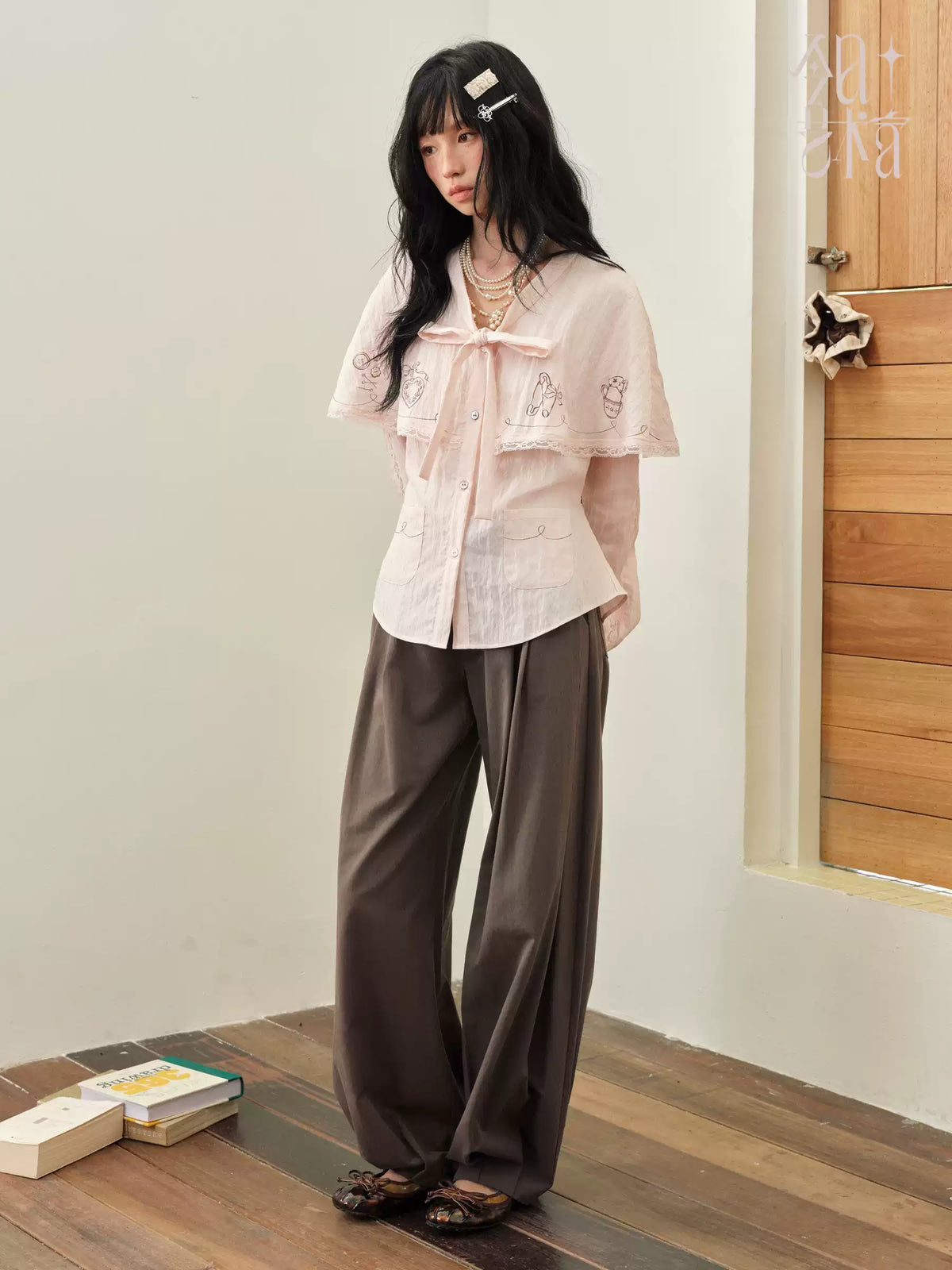 DAILY ARTIST - Coffee Brown Vintage Pleated Balloon Trousers