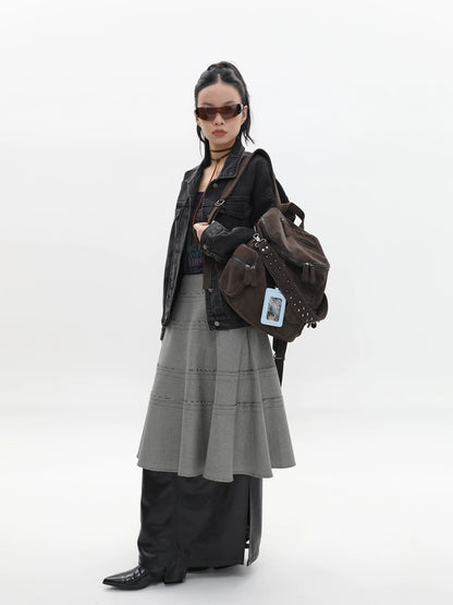 Reese Lincoln Suede Motorcycle Backpack