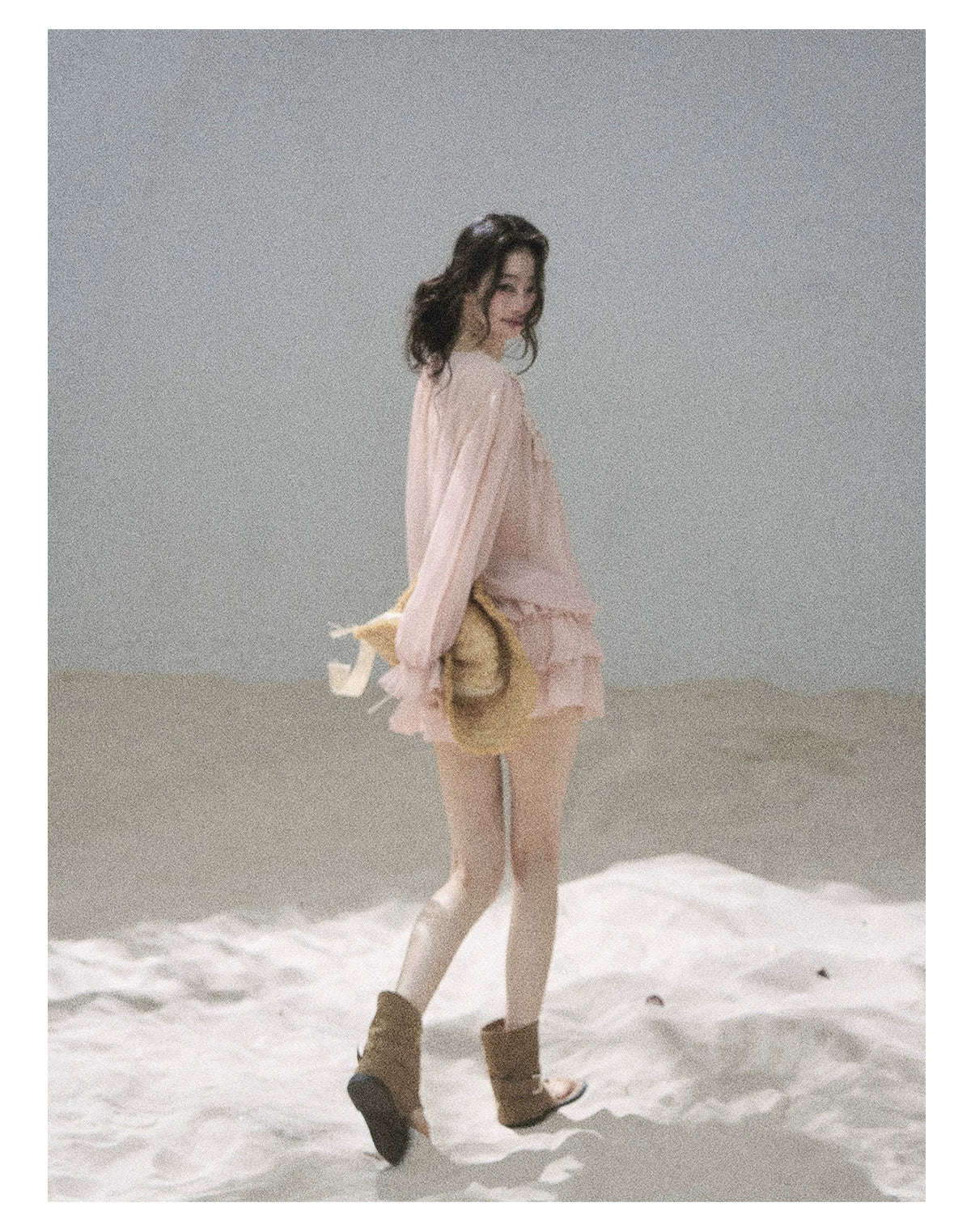 "Flowers on the Breeze" Blush Pink Top & Mini Skirt Two-Piece Set